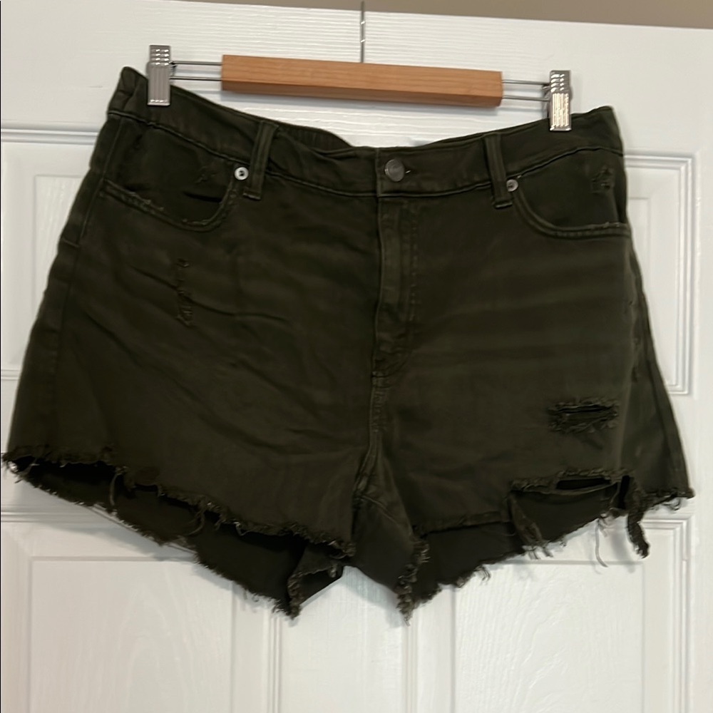 Aerie  Jean Shorts with Frayed Hem